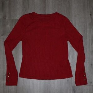 SHEIN Off-the-Shoulder Red Sweater